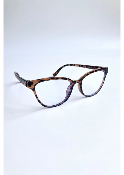 Cateye Mavi Işık Korumalı Leopar Ekran Gözlüğü Kadın Optik Uyumlu Camları Değişebilir fırsatları