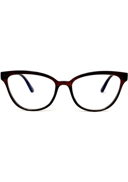 Lily Brown Mavi Işık Korumalı Gözlük Unisex Cateye Optik Uyumlu Camları Değişebilir