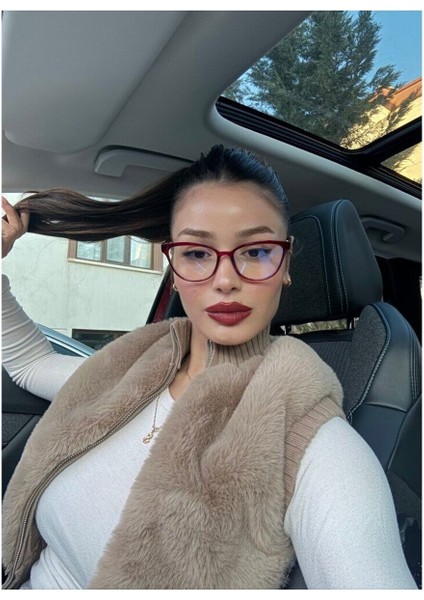 Lily Cherry Mavi Işık Korumalı Gözlük Unisex Cateye Optik Uyumlu Camları Değişebilir modelleri