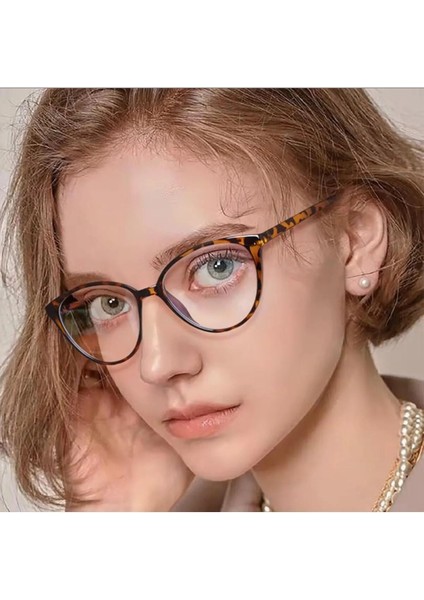 Kadın Mavi Işık Korumalı Bilgisayar Gözlüğü Cateye Voke Model