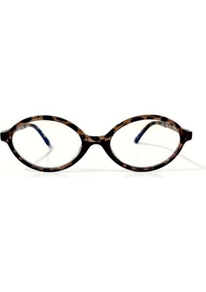 Miux Leopard Oval Çerçeve Mavi Işık Korumalı Ekran Gözlüğü Optik Uyumlu Camları Değişebilir