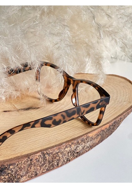 Unisex Wayfarer Leopar Mavi Işık Korumalı Gözlük fiyatları