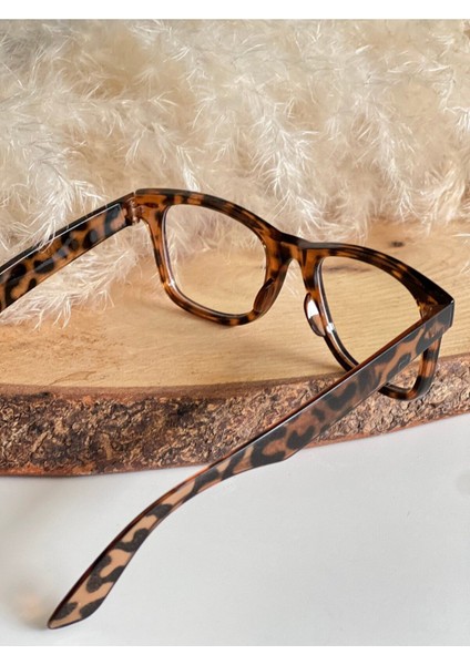 Unisex Wayfarer Leopar Mavi Işık Korumalı Gözlük fırsatları
