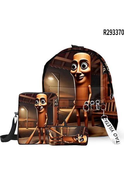 Okul Çantası Omuz Çantası El Çantası Kalem Çantası Üç Parça Set (Yurt Dışından)