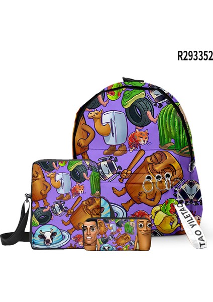 Okul Çantası Omuz Çantası El Çantası Kalem Çantası Üç Parça Set (Yurt Dışından)