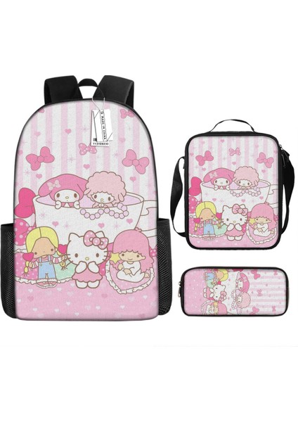 Hello Kitty Okul Çantası 3'lü Set (Yurt Dışından)
