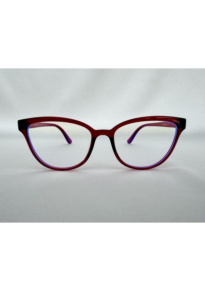 Talya Mavi Işık Korumalı Bordo Ekran Gözlüğü Optik Uyumlu Camları Değişebilir Unisex Kadın Erkek