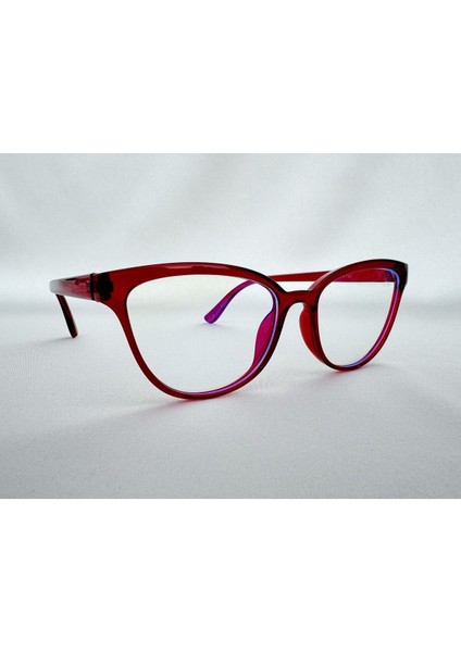 Talya Mavi Işık Korumalı Bordo Ekran Gözlüğü Optik Uyumlu Camları Değişebilir Unisex Kadın Erkek modelleri