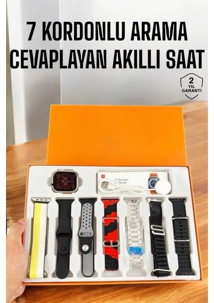 Akıllı Saat 7 Kordonlu Bildirim Görebilen Metal Kordon Gps Özelliği