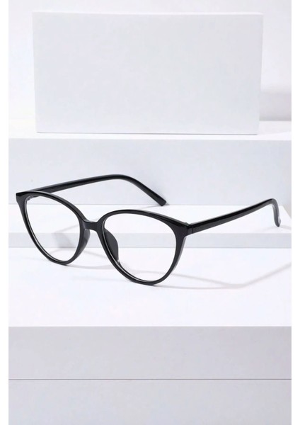 Siyah Cateye Mavi Işık Filtreli Ekran Gözlüğü Optik Uyumlu Camları Değişebilir modelleri