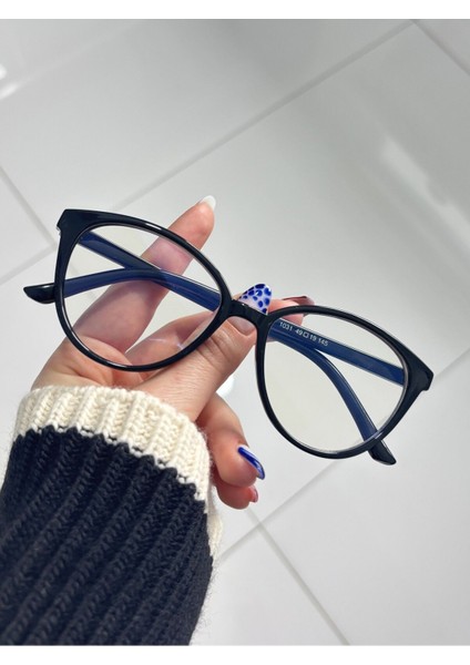 Talia Siyah Mavi Işık Filtreli Ekran Gözlüğü Optik Uyumlu Camları Değişebilir modelleri