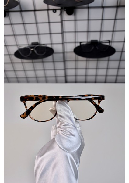 Leopar Cat Eye Kemik Şeffaf Kadın Erkek Unisex Mavi Işık Korumalı Ekran Gözlüğü Gözlük fiyatları