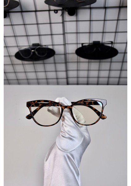 Leopar Cat Eye Kemik Şeffaf Kadın Erkek Unisex Mavi Işık Korumalı Ekran Gözlüğü Gözlük modelleri