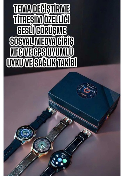 Akıllı Saat Sesli Görüşme Nfc ve Gps Uyumlu Bluetooth Bağlantılı fiyatları
