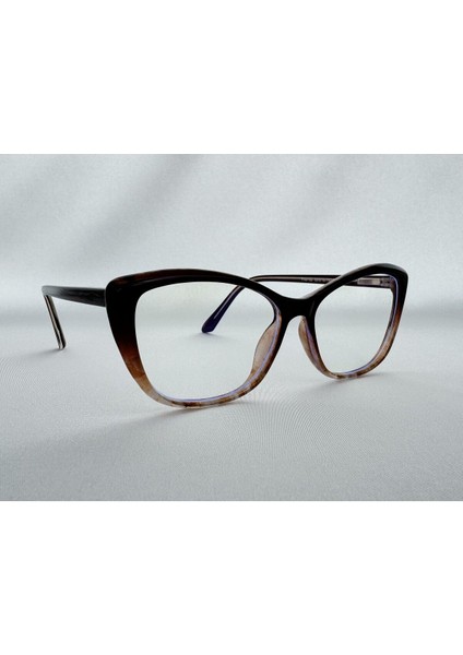 Zena Mavi Işık Korumalı Kahve Bilgisayar Ekran Gözlüğü Camları Değişebilir Kadın modelleri