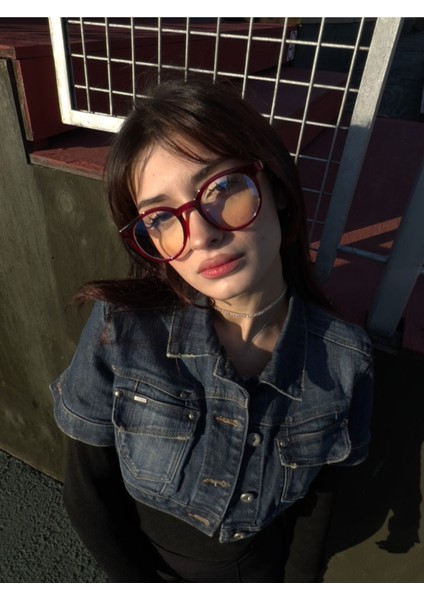 London Bordo Unisex Mavi Işık Korumalı Gözlük