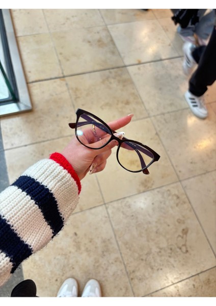 Talya Cateye Kahverengi Mavi Işık Filtreli Ekran Gözlüğü Optik Uyumlu Camları Değişebilir modelleri