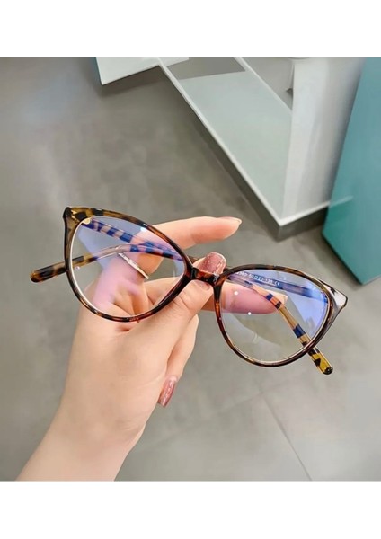 Talia Leopar Mavi Işık Filtreli Ekran Gözlüğü Optik Uyumlu Camları Değişebilir