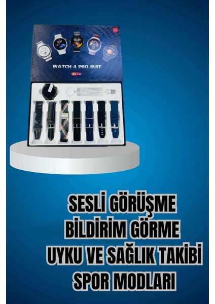 Ucuz Kaliteli Yeni Nesil 7 Kordonlu Akıllı Saat ve Kablosuz Bluetooth Kulaklık Anc Özelliği fırsatları