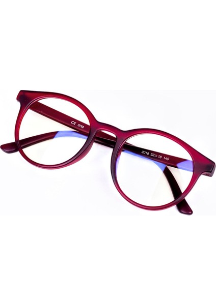 Mat Bordo Çerçeve Unisex Mavi Işık Koruyucu Gözlük modelleri