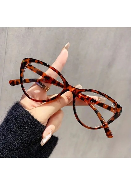 Cateye Mavi Işık Filtreli Gözlük Blueblock Kedi Gözü Köşeli, Optik Uyumlu Camları Değişebilir