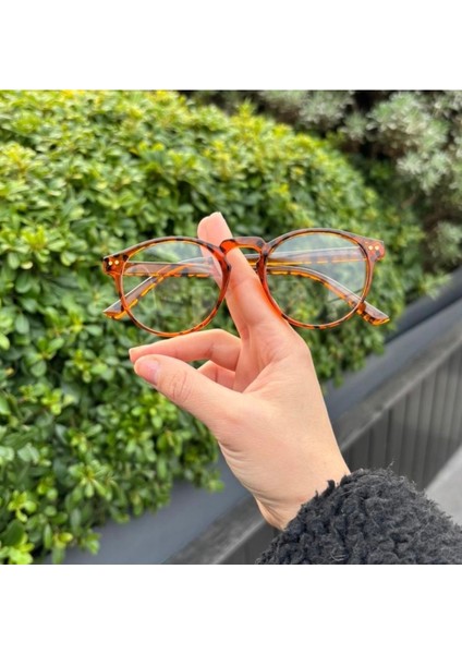 Leopar Desen Unisex Mavi Işık Filtreli Korumalı Bilgisayar Gözlüğü