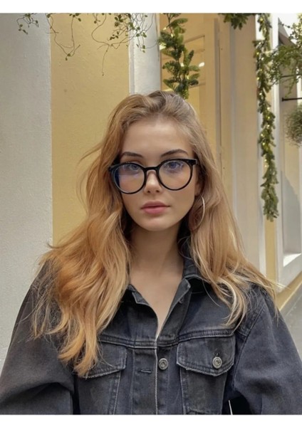 Unisex Siyah Mavi Işık Korumalı Gözlük