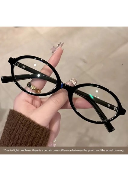 Mıux Leopar Oval Çerçeve Mavi Işık Korumalı Ekran Gözlüğü, Optik Uyumlu, Camları Değişebilir