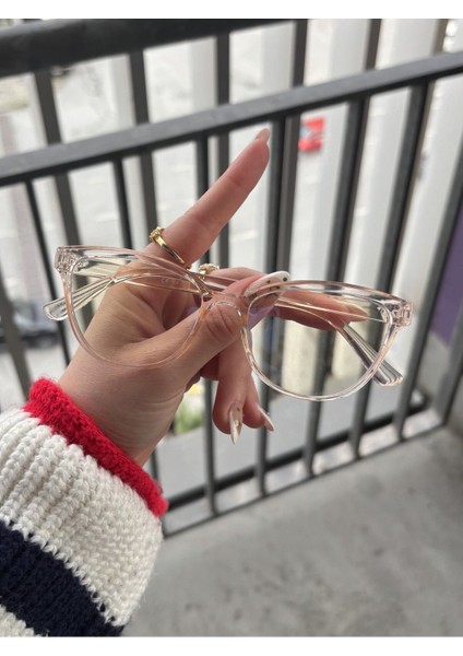 Talya Cateye Nude Mavi Işık Filtreli Ekran Gözlüğü Optik Uyumlu Camları Değişebilir fırsatları