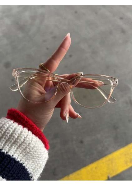 Talya Cateye Nude Mavi Işık Filtreli Ekran Gözlüğü Optik Uyumlu Camları Değişebilir indirimleri