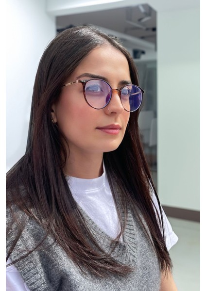 Boon Leopar Yuvarlak Kadın / Erkek Blueblock Gözlük *keçe Kılıf Hediyeli !