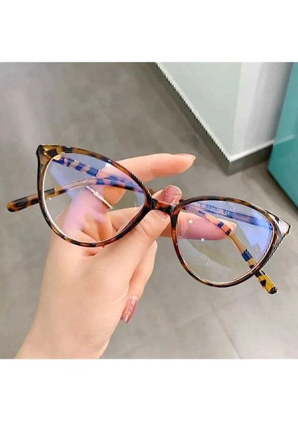 Leopar Cateye Mavi Işık Filtreli Ekran Gözlüğü Optik Uyumlu Camları Değişebilir fiyatları