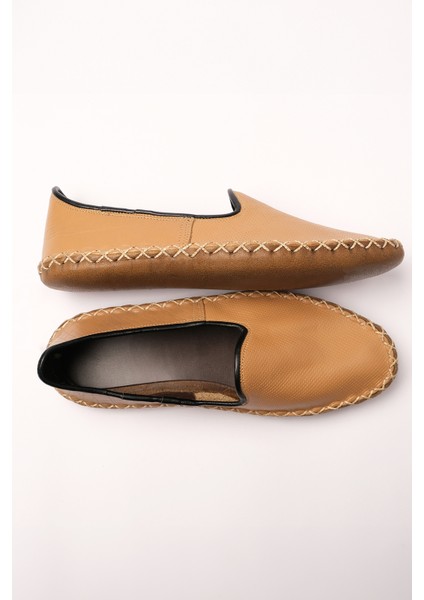 El Yapımı Hakiki Deri Çarık Model Unisex Kahverengi Ayakkabı / Yemeni Ayakkabı / Babet