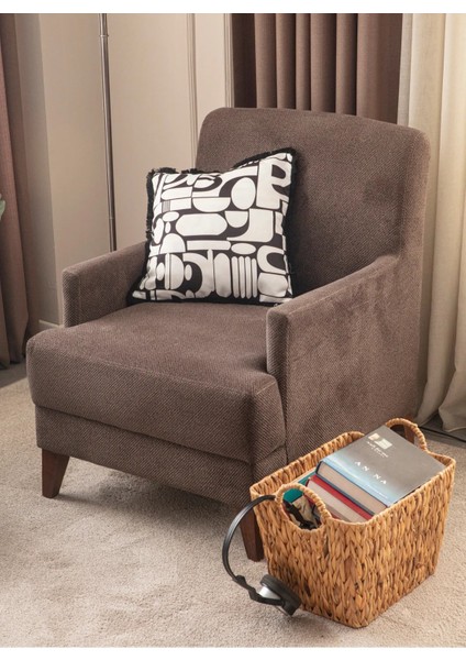 Saçaklı Desenli Çift Taraflı 43X43 Kırlent Kılıfı