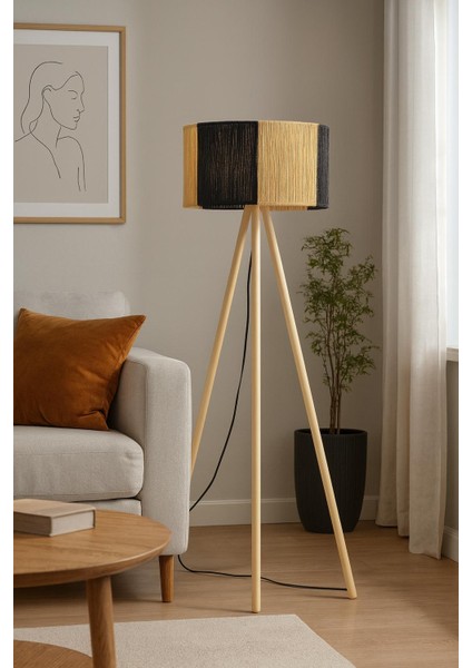 “Noir&Naturel” Bohem Ayaklı Lambader