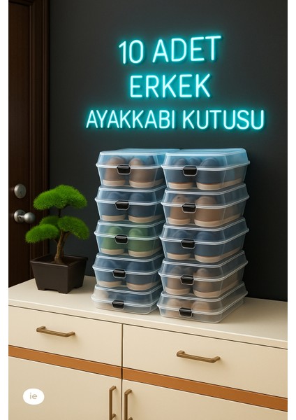 Erkek Ayakkabı Kutusu 10 Adet