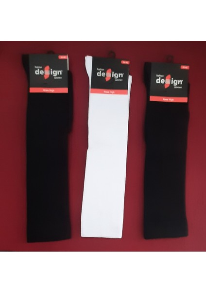 Fashıon Dizaltı Kız Çocuk Okul Çorabı 3'lü Paket