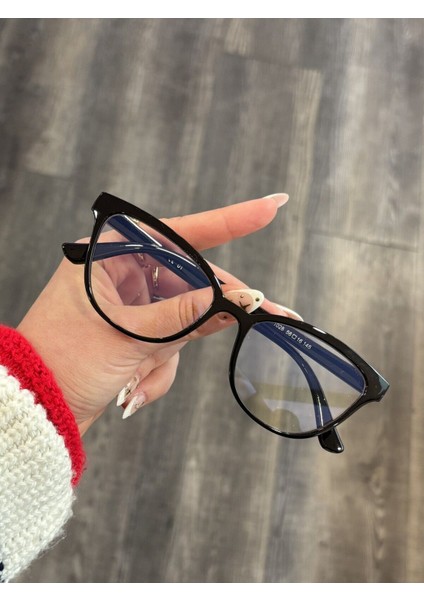 Talya Cateye Siyah Mavi Işık Filtreli Ekran Gözlüğü Optik Uyumlu Camları Değişebilir modelleri