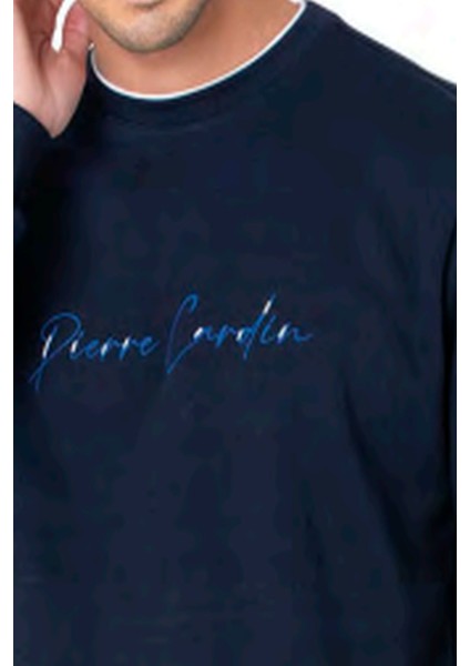 6115 Erkek Uzun Kollu Bisiklet Yaka Üç Iplik Eşofman Takımı-Lacivert fiyatları