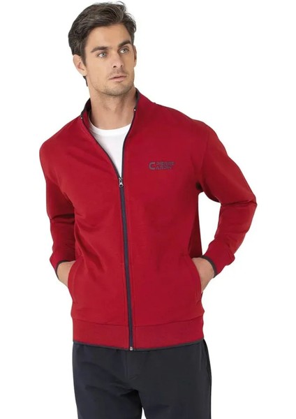 7120 Erkek Uzun Kollu Dik Yaka Eşofman Takımı-Bordo