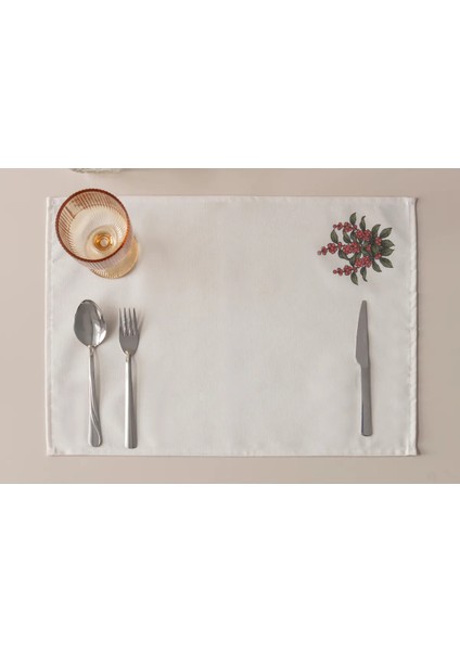 Kokina Premium Serisi Amerikan Servis Duck Keten Kumaş 35X50 cm Dikdörtgen 6'lı