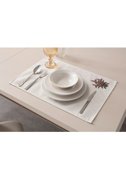 Kokina Premium Serisi Amerikan Servis Duck Keten Kumaş 35X50 cm Dikdörtgen 6'lı modelleri