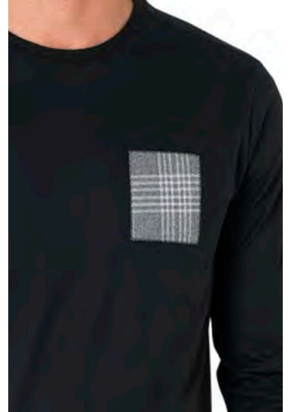 6107 Erkek Uzun Kollu Bisiklet Yaka Pijama Takımı-Siyah fiyatları