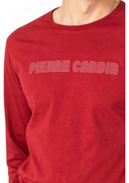 6093 Erkek Uzun Kollu Bisiklet Yaka Pijama Takımı-Bordo fiyatları