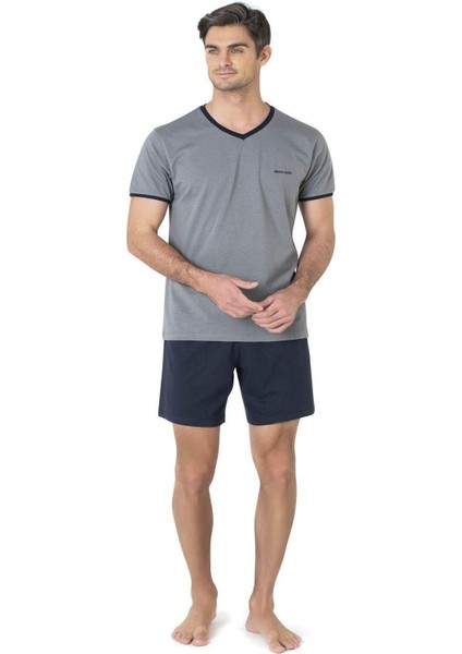 5640 Erkek Triko Sabahlıklı 5'li Pijama Takım-Lacivert fırsatları