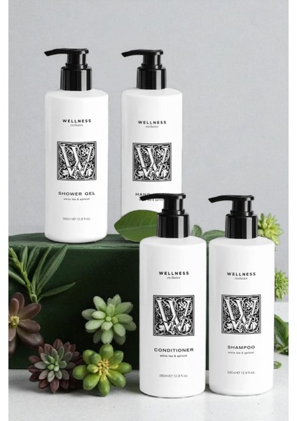 White Tea & Apricot Shampoo 380 ml + Conditioner 380 ml + Shower Gel 380 ml + Hand Wash 380 ml fiyatları