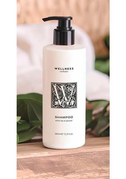 White Tea & Apricot Shampoo 380 ml + Conditioner 380 ml + Shower Gel 380 ml + Hand Wash 380 ml modelleri