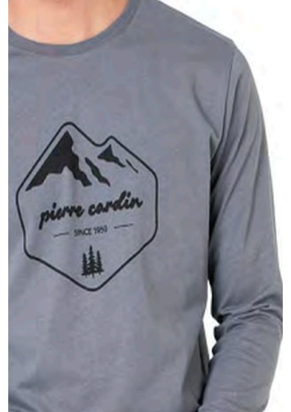 6097 Erkek Uzun Kollu Bisiklet Yaka Pijama Takımı-Gri fiyatları