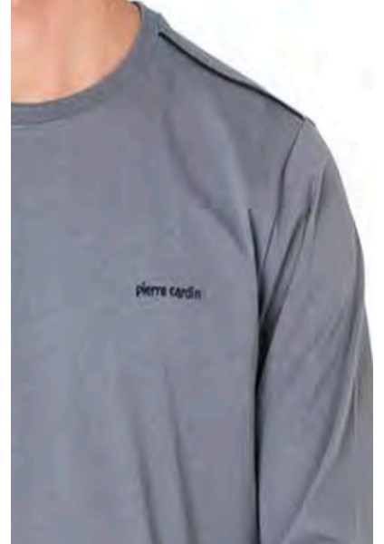 6099 Erkek Uzun Kollu Bisiklet Yaka Pijama Takımı-Gri fiyatları