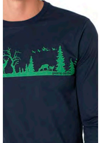 6104 Erkek Uzun Kollu Bisiklet Yaka Pijama Takımı-Lacivert fiyatları